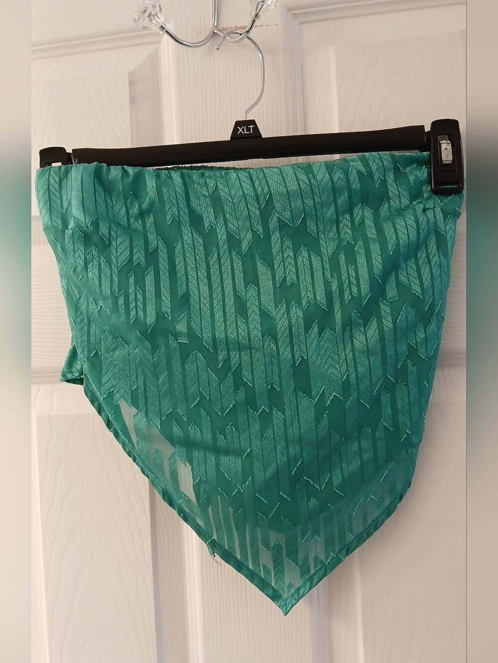 Willow & Root Kelly Green Bandana‑Style Tube Top – XS